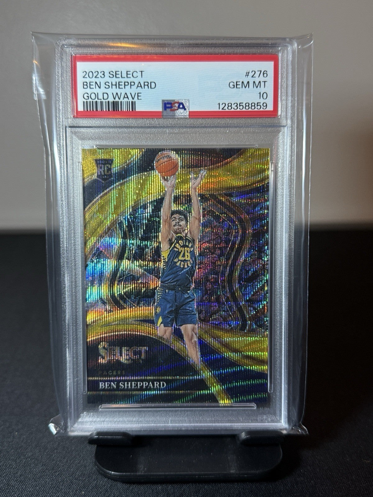 2023 PANINI SELECT GOLD WAVE BEN SHEPPARD ROOKIE RC 7/10 PSA 10