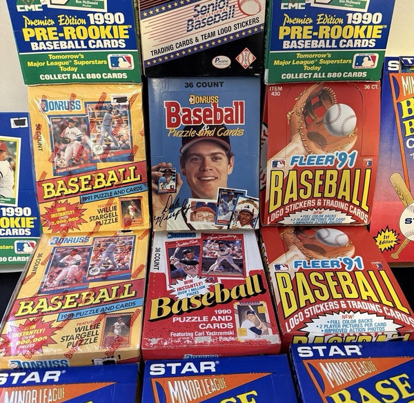Baseball Cards - Unopened Packs from Wax Box - Vintage 50 Cards In Sealed Packs