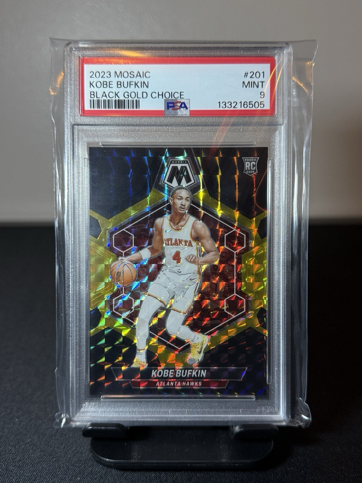 2023 MOSAIC KOBE BUFKIN BLACK GOLD CHOICE /8 PSA 9